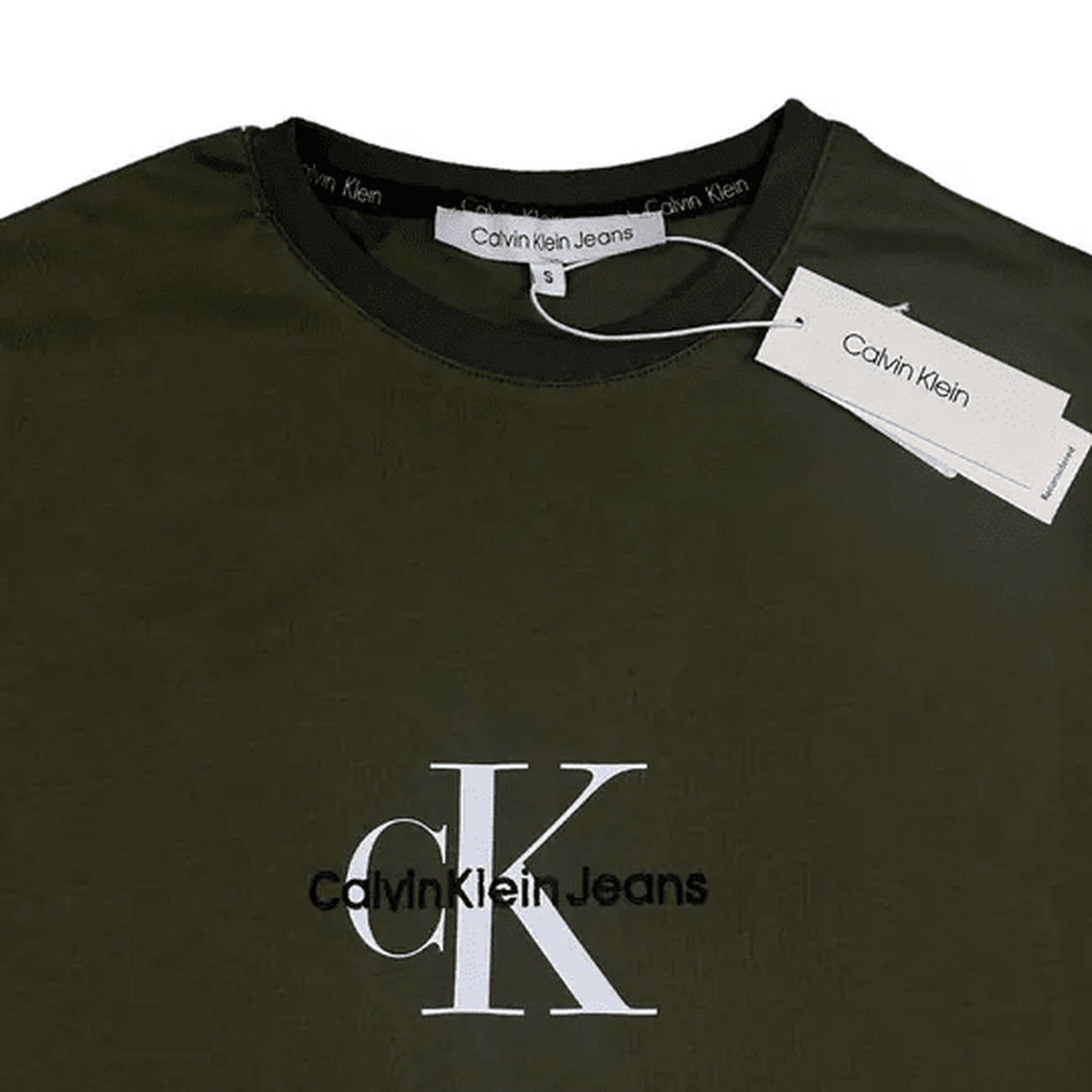 Calvin Klein CK Nakış Logo T-Shirt  Haki - count: 1