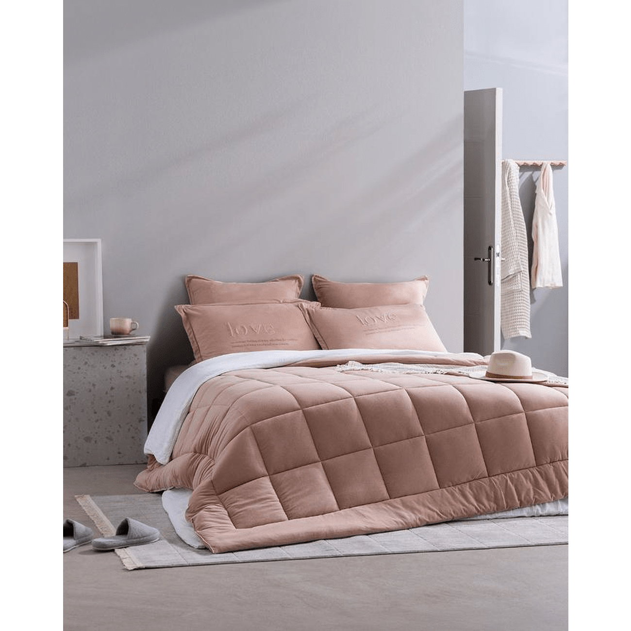 Bobigny SuperSoft Tek Kişilik Comfort Set - Pudra - count: 4