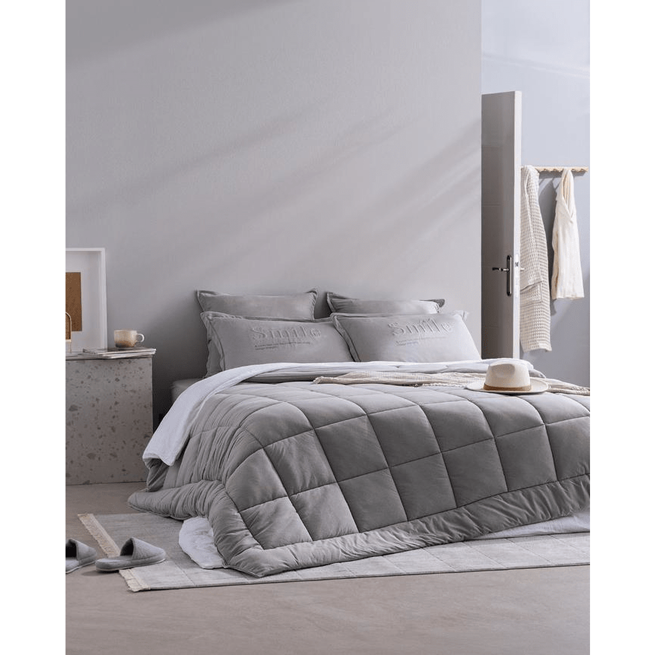 Bobigny SuperSoft Çift Kişilik Comfort Set - Açık Gri - count: 4