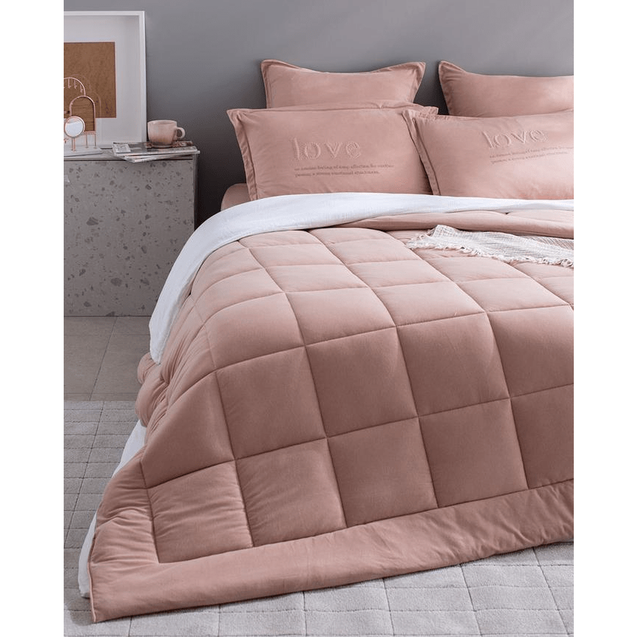 Bobigny SuperSoft Çift Kişilik Comfort Set - Pudra - count: 3